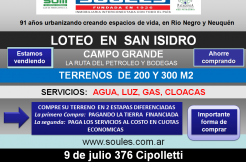 Lanzamiento Loteo Loteo San Eduardo, en la localidad de «San Isidro»