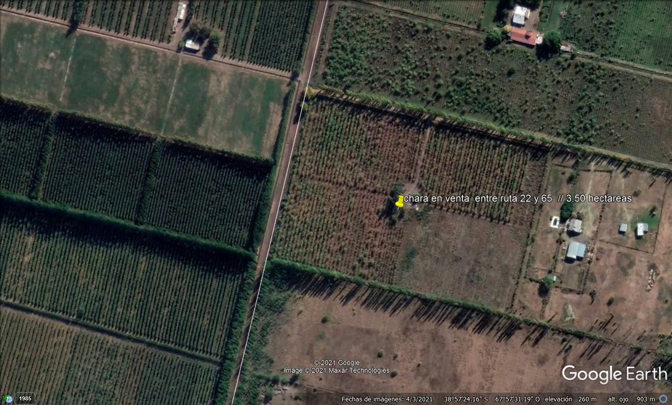 Chacra ubicada en calle Rural C12 entre las Rutas 65 y 22 Chacra ubicada en calle Rural C12 entre las Rutas 65 y 22