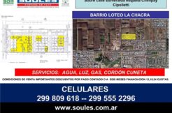 Loteo La Chacra, Sobre Calle Esmeralda esquina con Chimpay Loteo La Chacra, Sobre Calle Esmeralda esquina con Chimpay