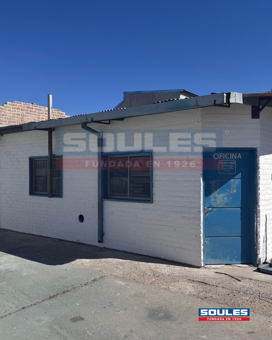 SOULES ALQUILA GALPÓN CON OFICINA